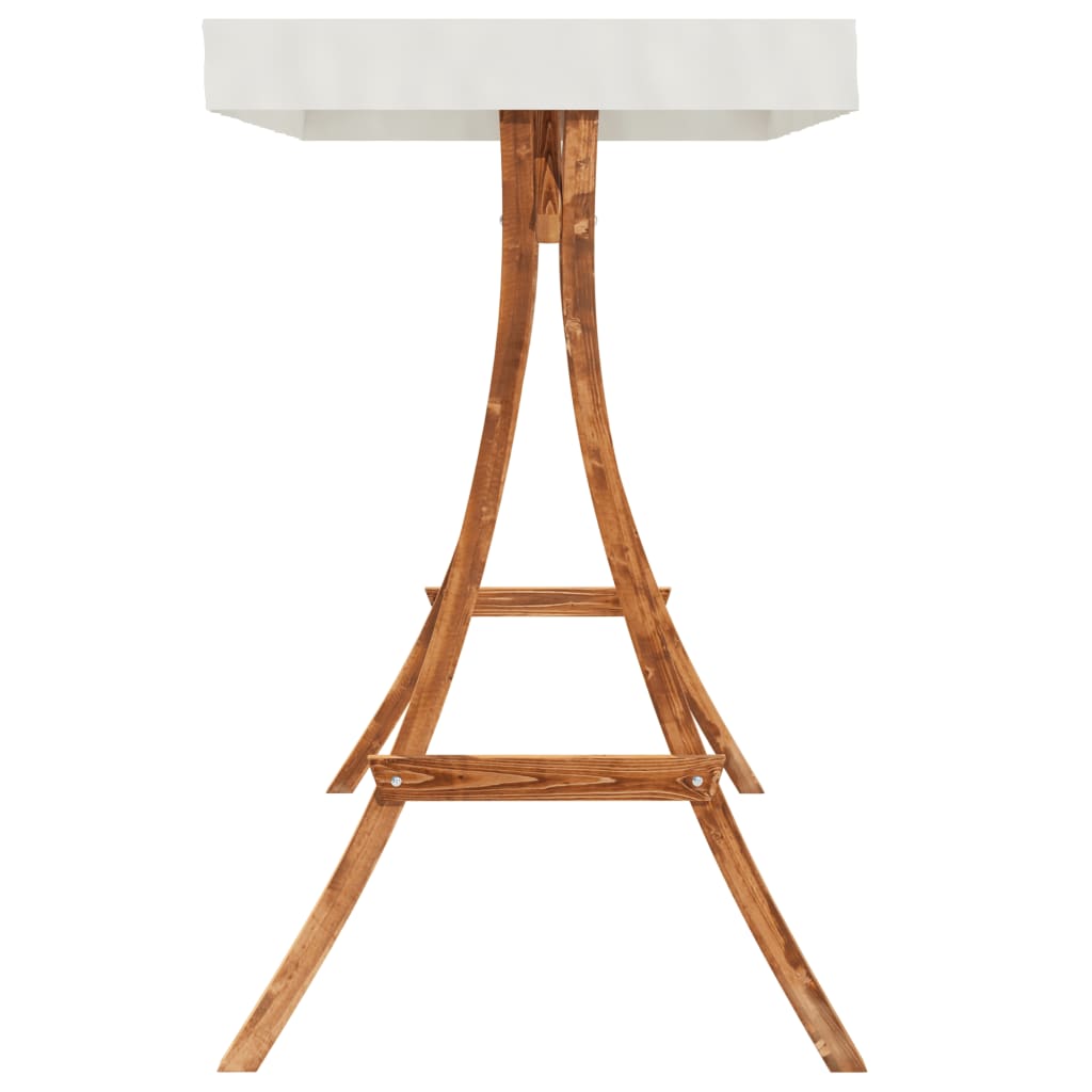 Schommelstoel met kussen en luifel massief vurenhout is nu te koop bij PeponiXL, paradijselijk wonen!