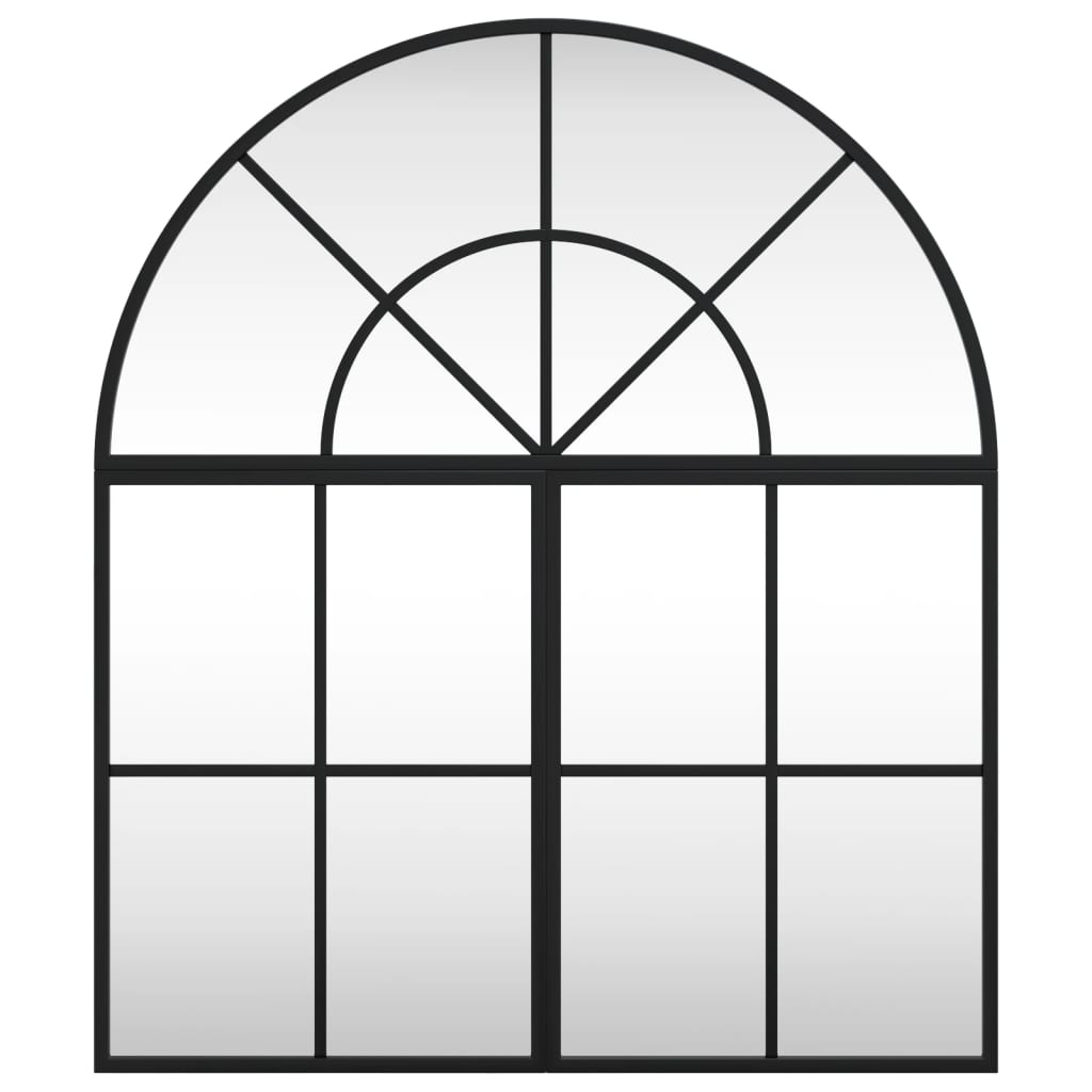 Wandspiegel boog 60x70 cm ijzer zwart is nu te koop bij PeponiXL, paradijselijk wonen!