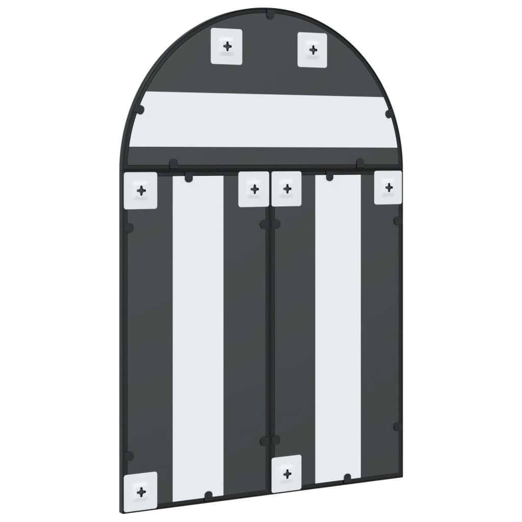 Wandspiegel boog 60x90 cm ijzer zwart is nu te koop bij PeponiXL, paradijselijk wonen!