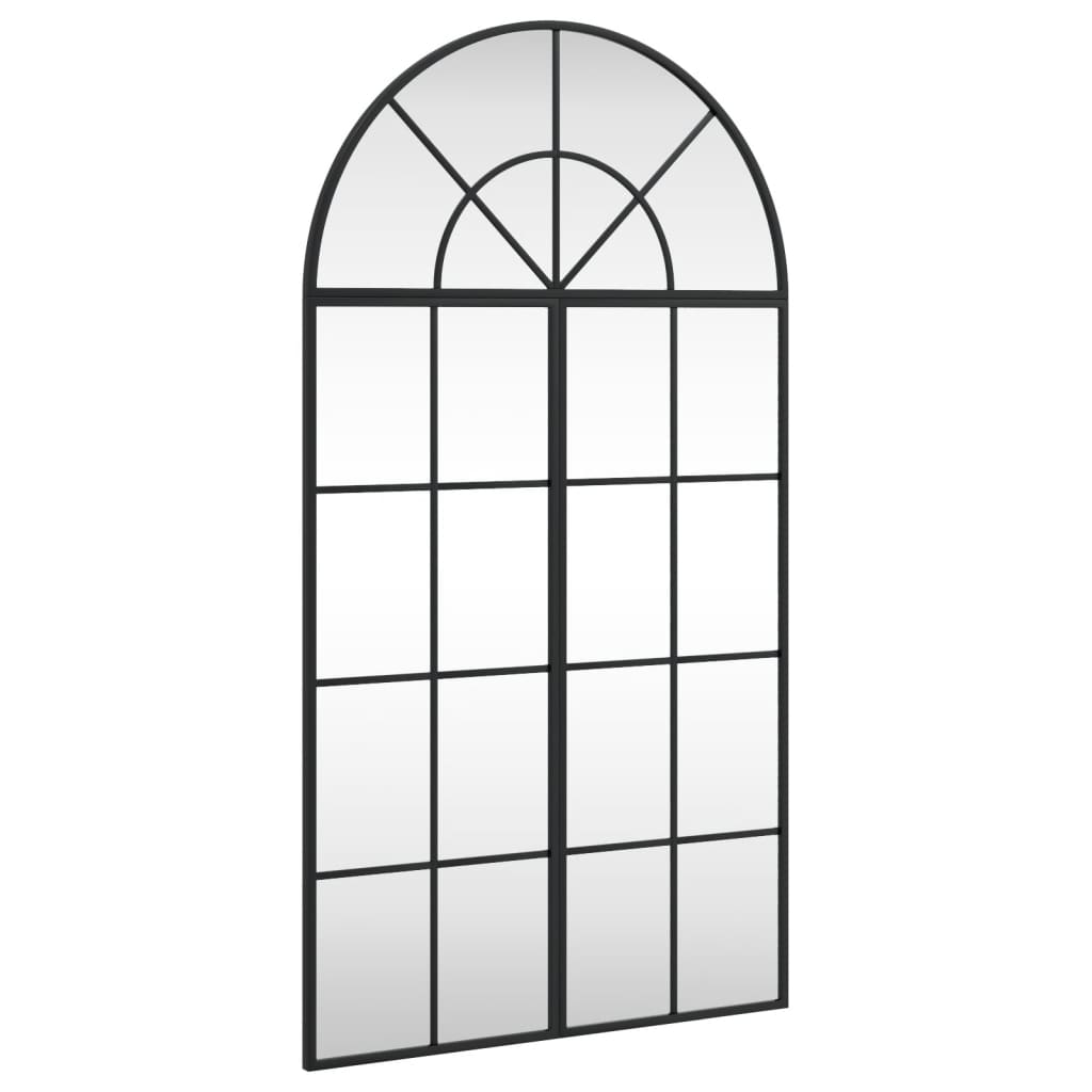 Wandspiegel boog 60x110 cm ijzer zwart is nu te koop bij PeponiXL, paradijselijk wonen!