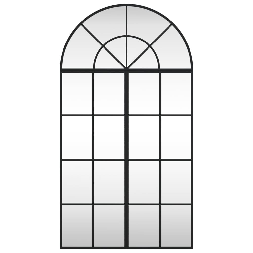 Wandspiegel boog 60x110 cm ijzer zwart is nu te koop bij PeponiXL, paradijselijk wonen!