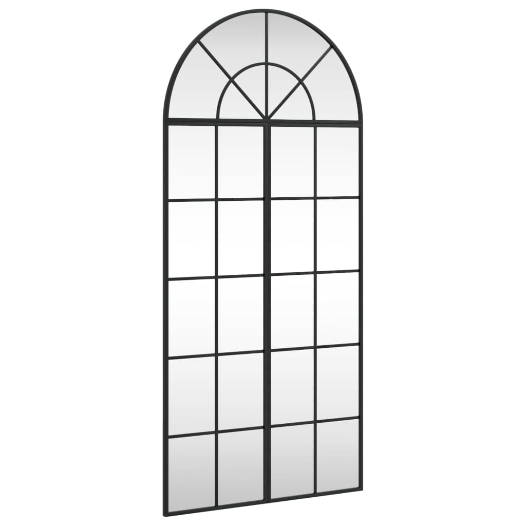 Wandspiegel boog 60x130 cm ijzer zwart is nu te koop bij PeponiXL, paradijselijk wonen!