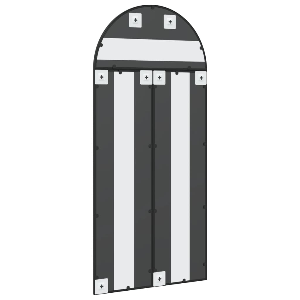 Wandspiegel boog 60x130 cm ijzer zwart is nu te koop bij PeponiXL, paradijselijk wonen!