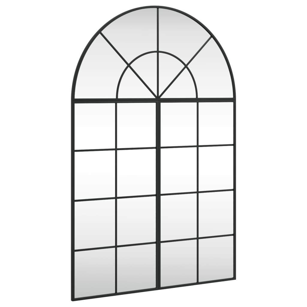 Wandspiegel boog 80x120 cm ijzer zwart is nu te koop bij PeponiXL, paradijselijk wonen!