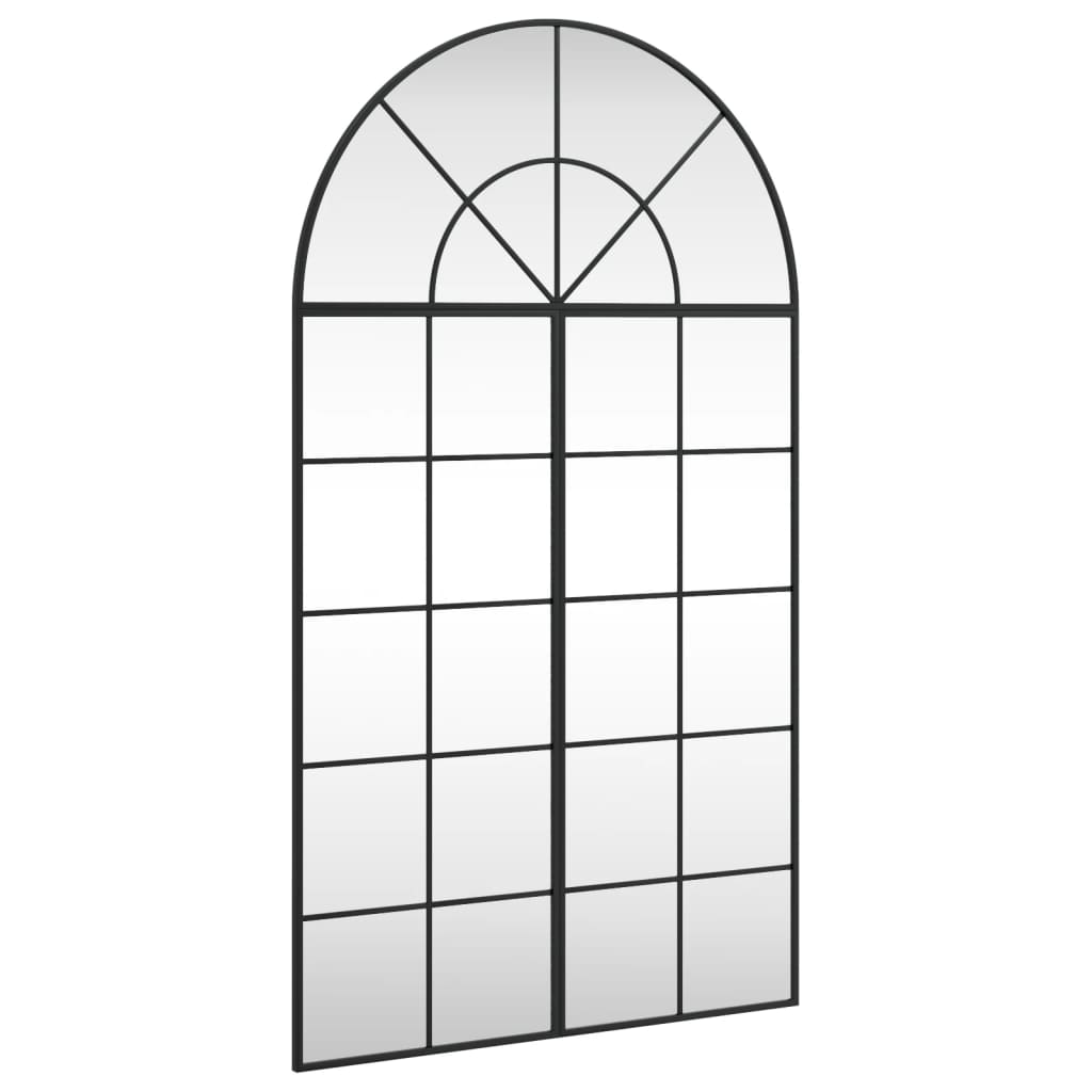 Wandspiegel boog 80x140 cm ijzer zwart is nu te koop bij PeponiXL, paradijselijk wonen!