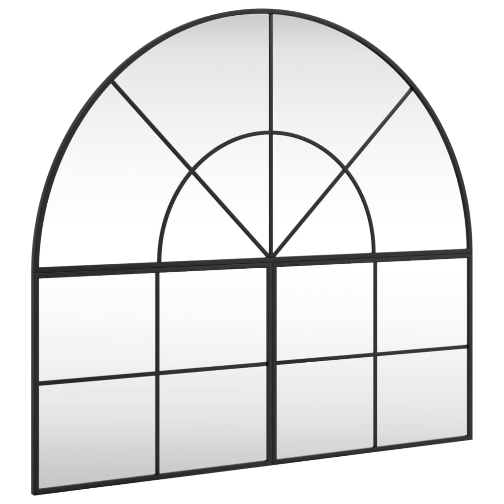 Wandspiegel boog 100x90 cm ijzer zwart is nu te koop bij PeponiXL, paradijselijk wonen!
