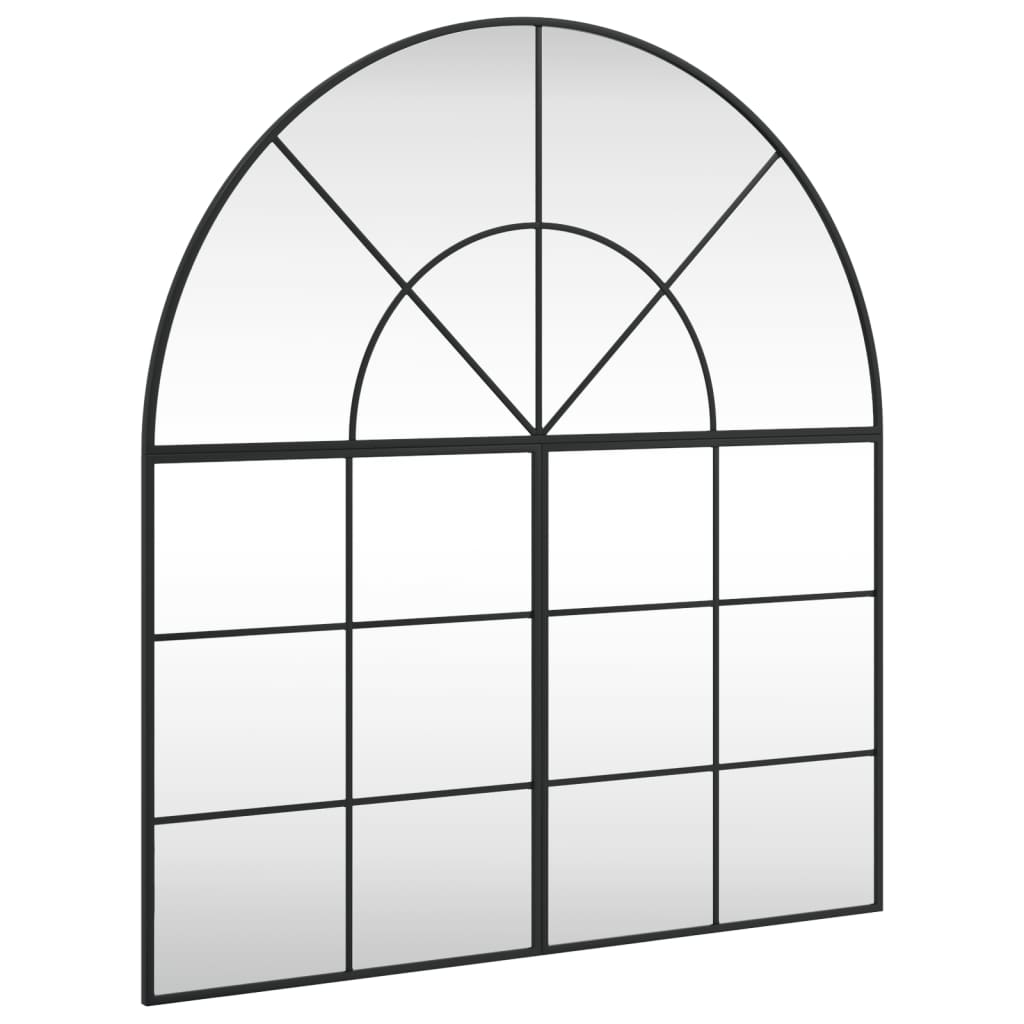 Wandspiegel boog 100x110 cm ijzer zwart is nu te koop bij PeponiXL, paradijselijk wonen!