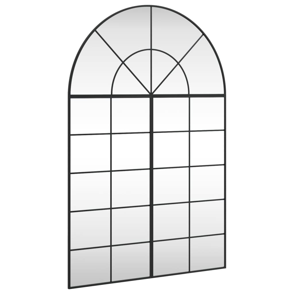 Wandspiegel boog 100x150 cm ijzer zwart is nu te koop bij PeponiXL, paradijselijk wonen!