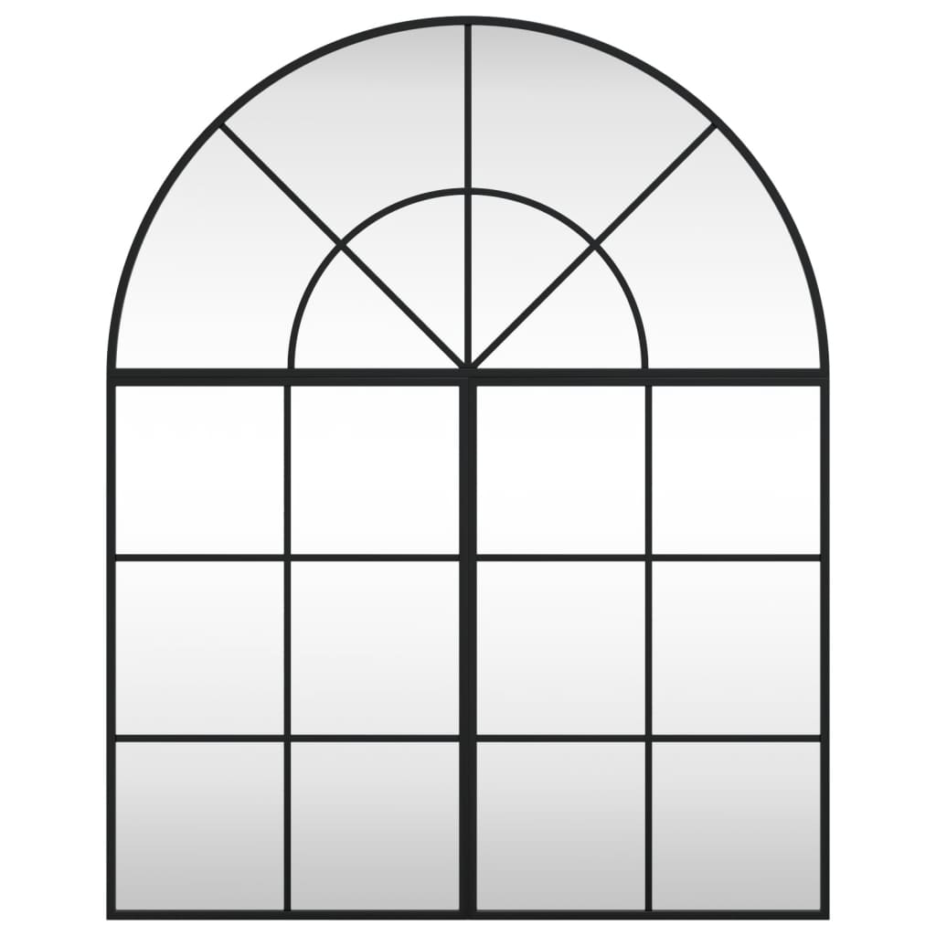 Wandspiegel boog 80x100 cm ijzer zwart is nu te koop bij PeponiXL, paradijselijk wonen!