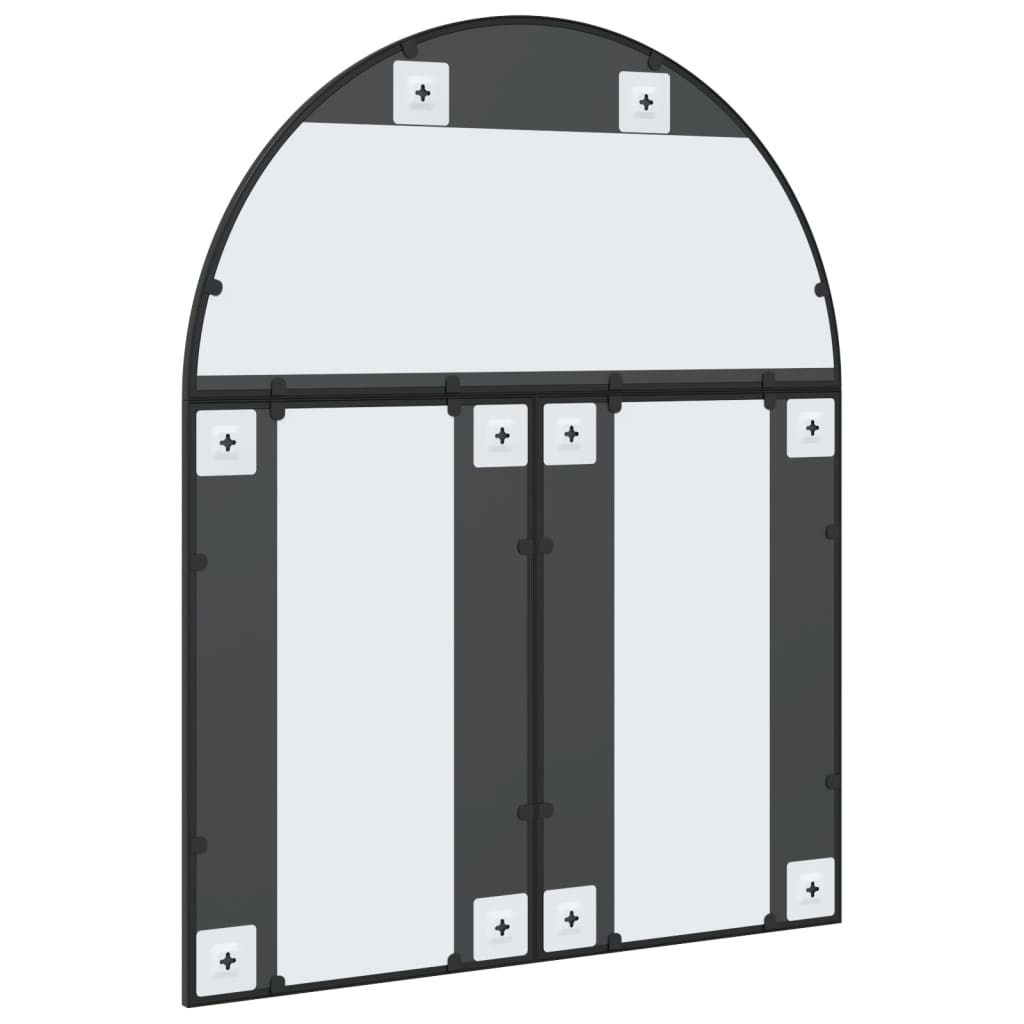 Wandspiegel boog 80x100 cm ijzer zwart is nu te koop bij PeponiXL, paradijselijk wonen!