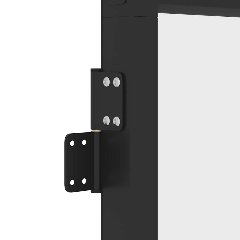 Binnendeur smal 102,5x201,5 cm gehard glas en aluminium zwart is nu te koop bij PeponiXL, paradijselijk wonen!