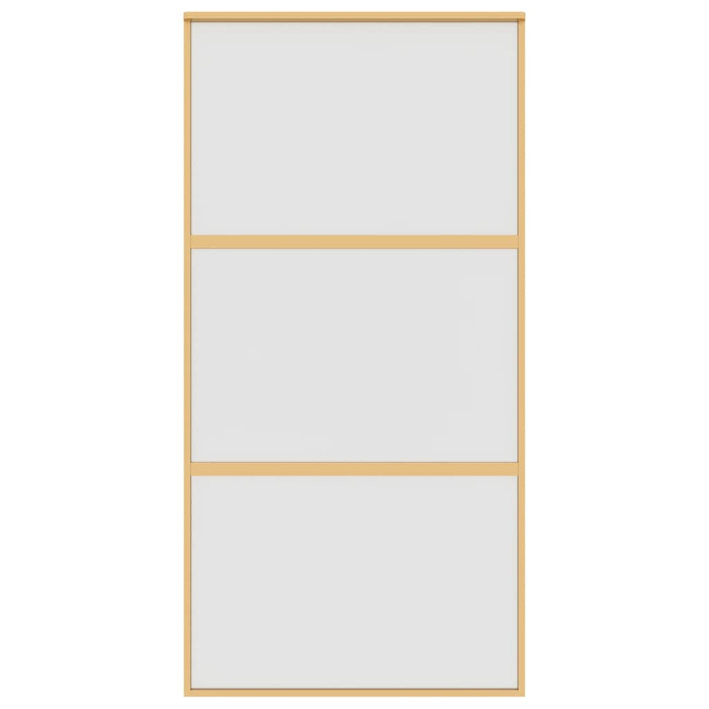 Schuifdeur 102,5x205 cm mat ESG-glas en aluminium goudkleurig is nu te koop bij PeponiXL, paradijselijk wonen!