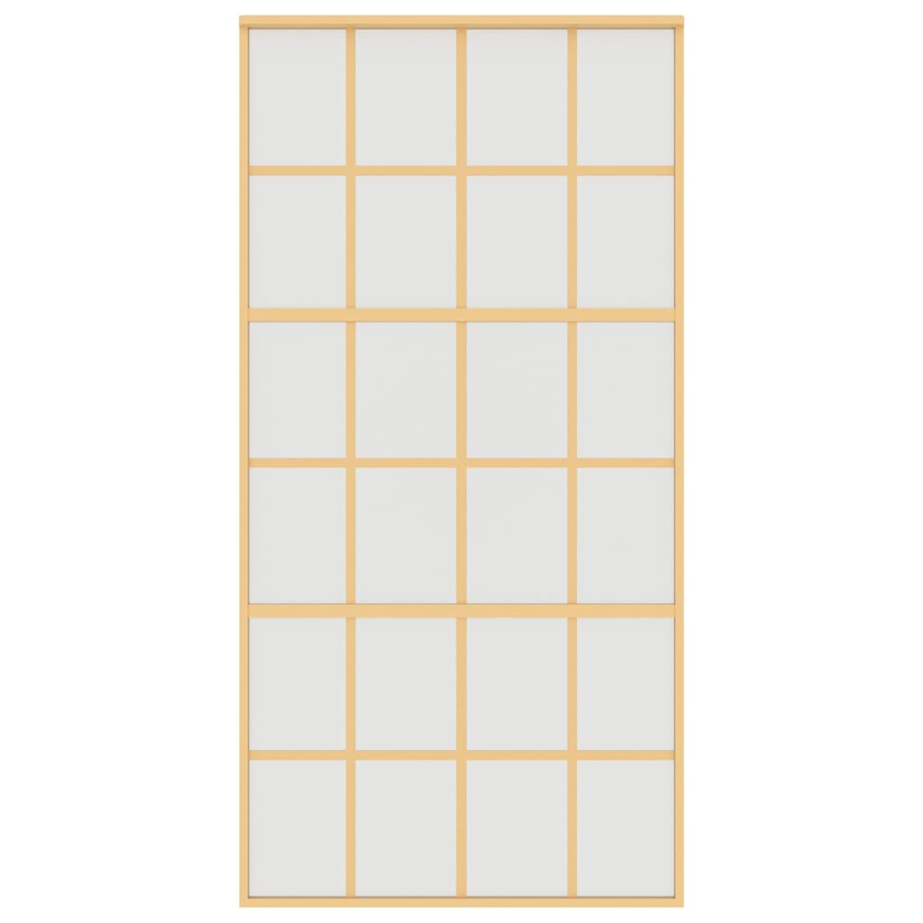 Schuifdeur 102,5x205 cm mat ESG-glas en aluminium goudkleurig is nu te koop bij PeponiXL, paradijselijk wonen!