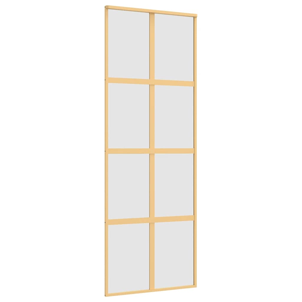Schuifdeur 76x205 cm mat ESG-glas en aluminium goudkleurig is nu te koop bij PeponiXL, paradijselijk wonen!