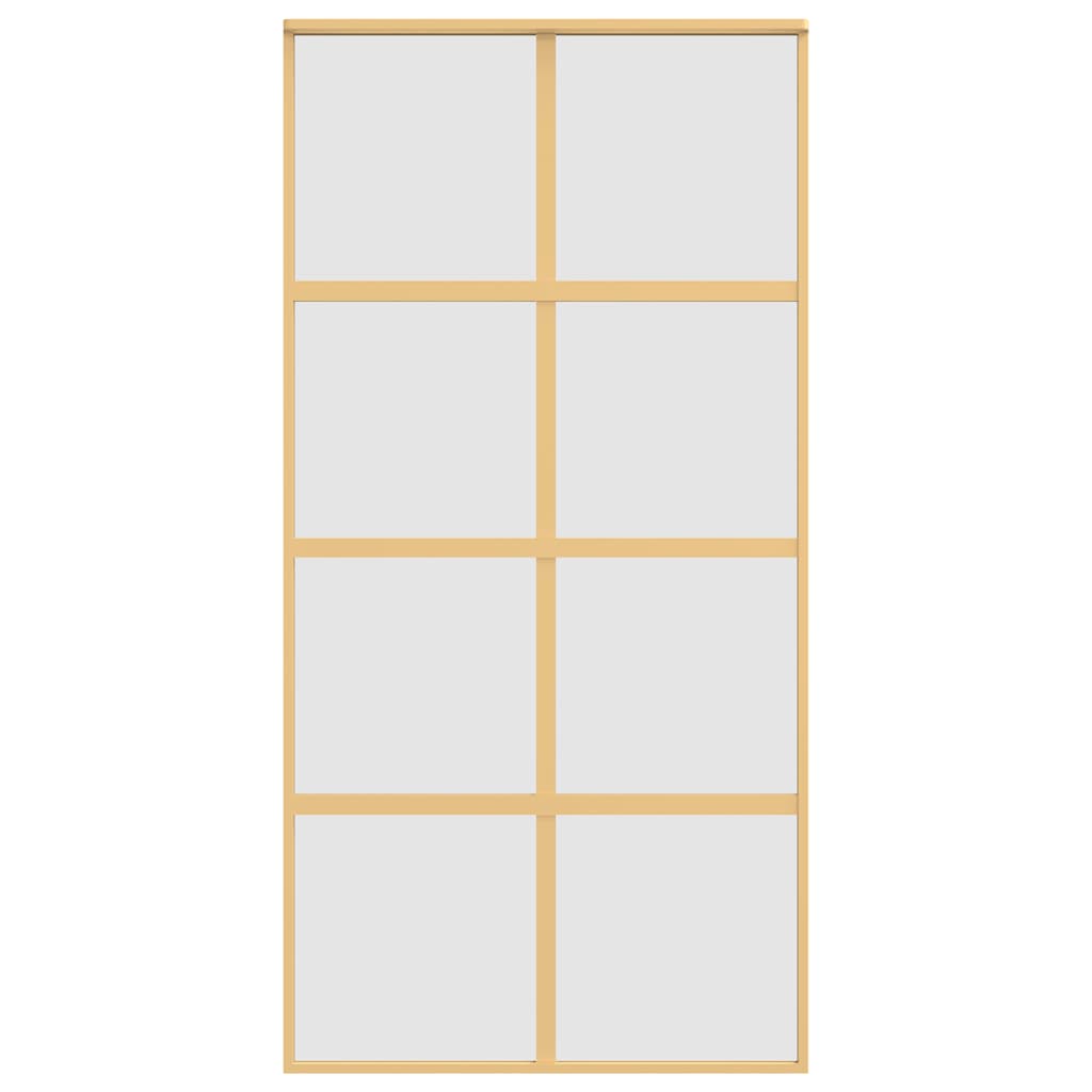 Schuifdeur 102,5x205 cm mat ESG-glas en aluminium goudkleurig is nu te koop bij PeponiXL, paradijselijk wonen!