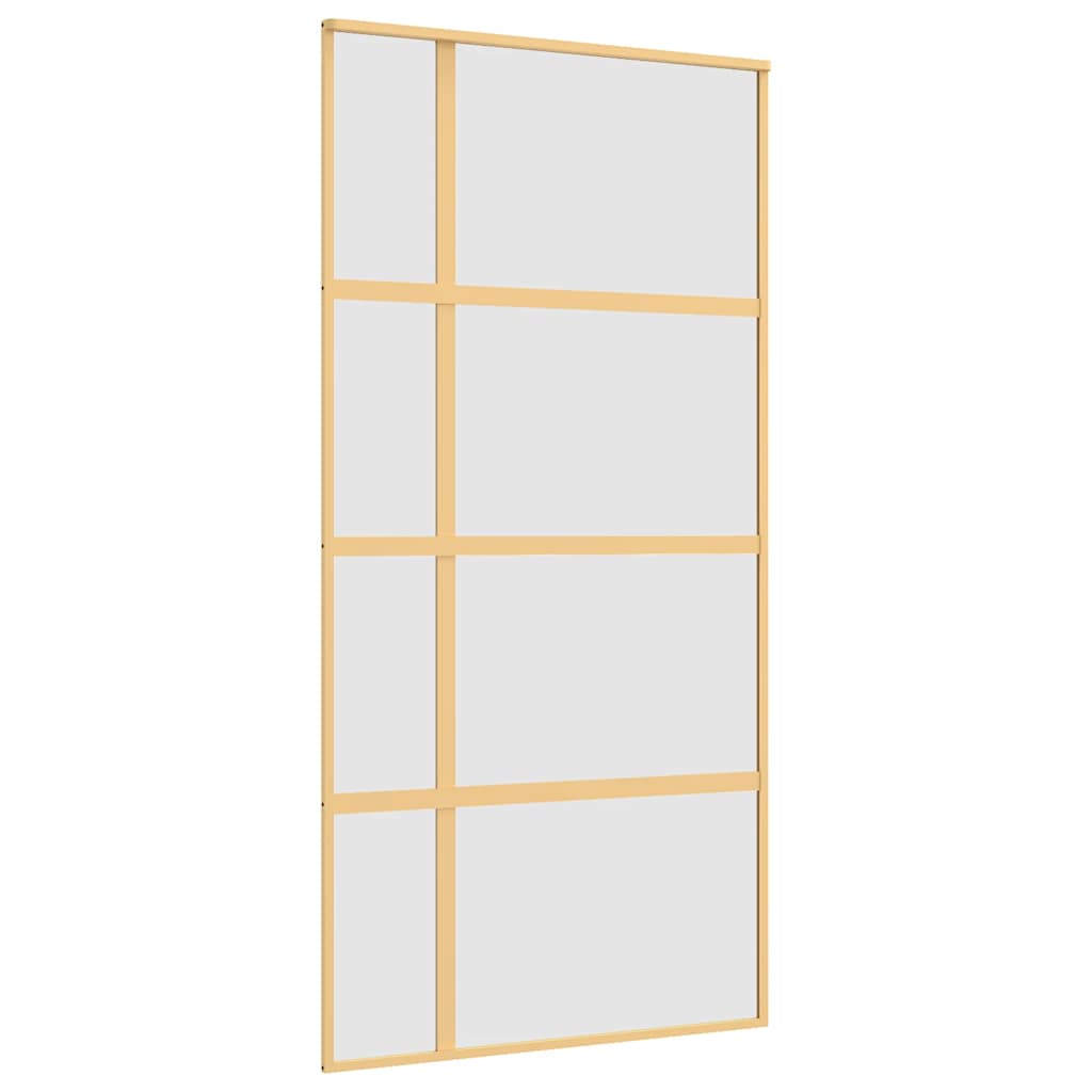 Schuifdeur 102,5x205 cm mat ESG-glas en aluminium goudkleurig is nu te koop bij PeponiXL, paradijselijk wonen!