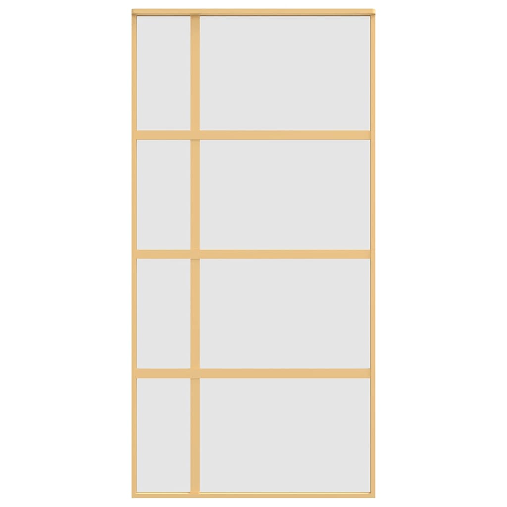 Schuifdeur 102,5x205 cm mat ESG-glas en aluminium goudkleurig is nu te koop bij PeponiXL, paradijselijk wonen!
