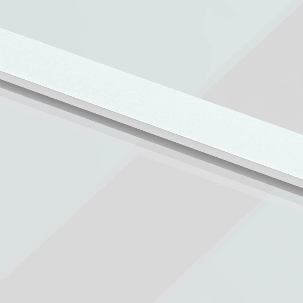 Schuifdeur 76x205 cm gehard glas en aluminium wit is nu te koop bij PeponiXL, paradijselijk wonen!