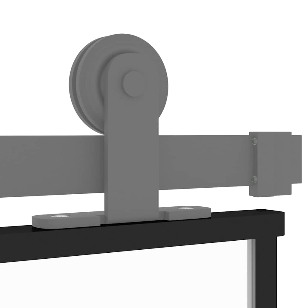 Schuifdeur 102,5x205 cm gehard glas en aluminium zwart is nu te koop bij PeponiXL, paradijselijk wonen!