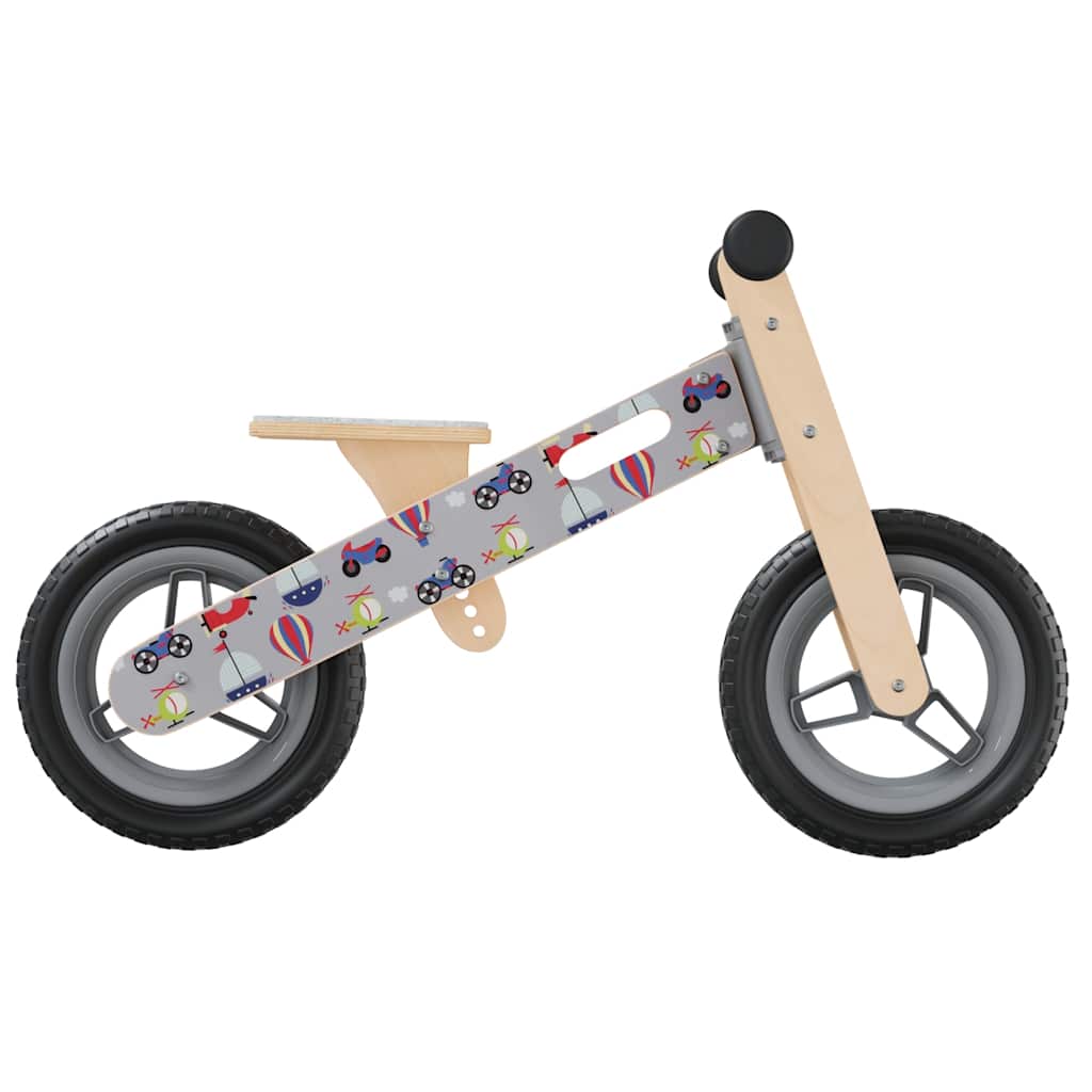Loopfiets voor kinderen grijs met print is nu te koop bij PeponiXL, paradijselijk wonen!