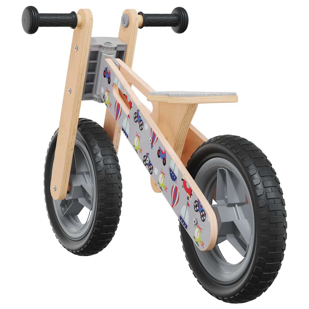 Loopfiets voor kinderen grijs met print is nu te koop bij PeponiXL, paradijselijk wonen!