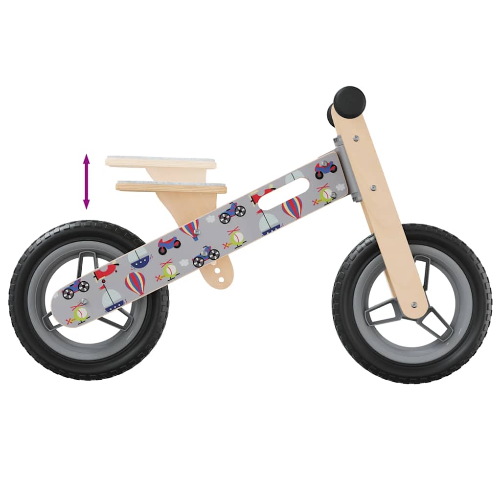 Loopfiets voor kinderen grijs met print is nu te koop bij PeponiXL, paradijselijk wonen!