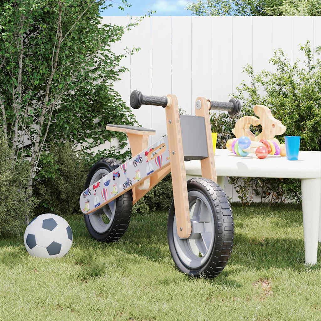 Loopfiets voor kinderen grijs met print is nu te koop bij PeponiXL, paradijselijk wonen!