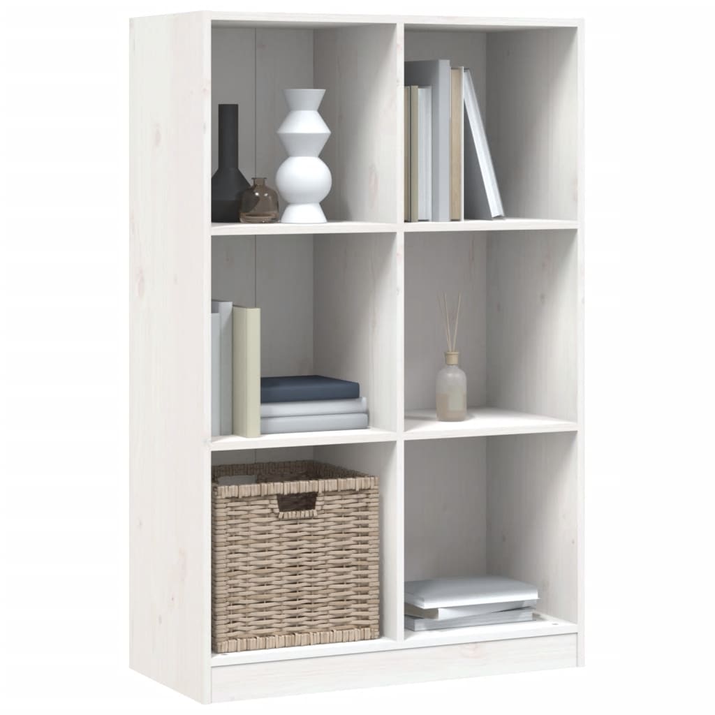 Boekenkast 70x33x110 massief grenenhout wit is nu te koop bij PeponiXL, paradijselijk wonen!