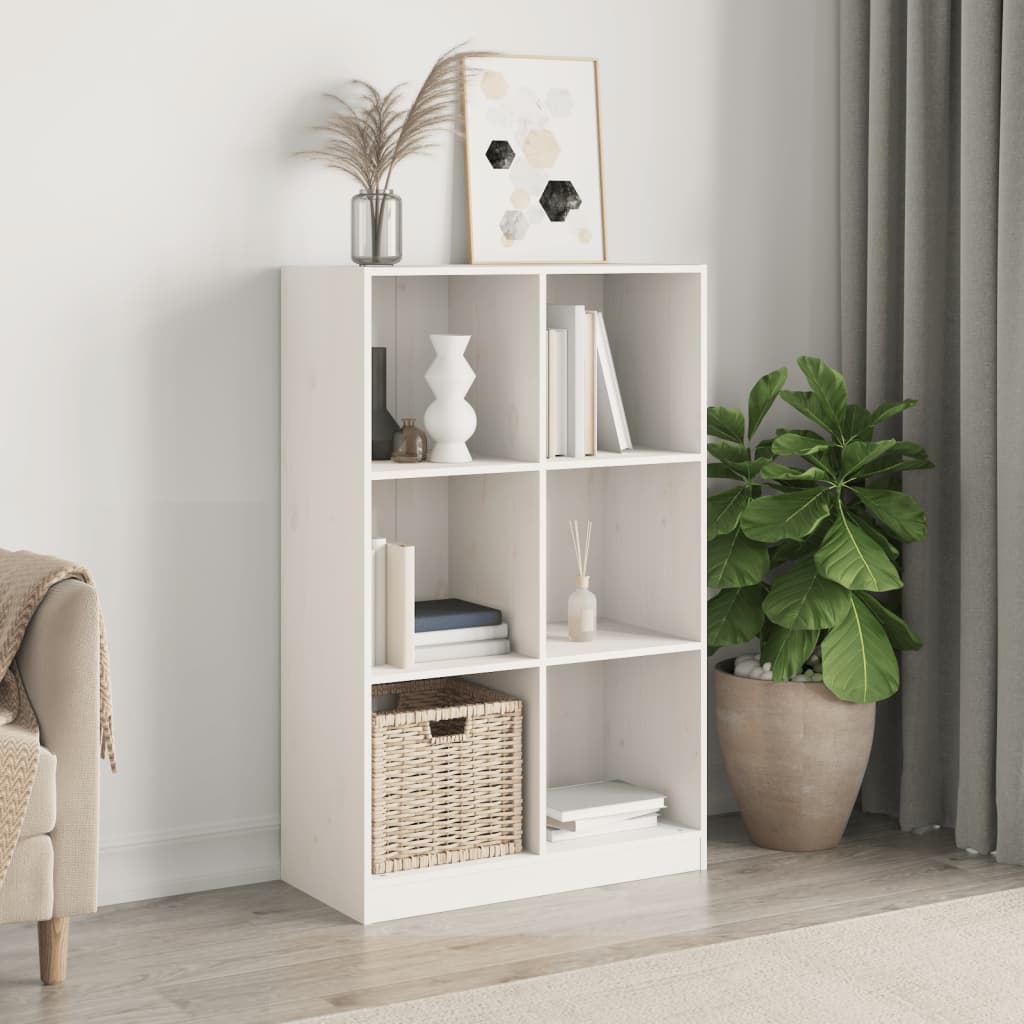 Boekenkast 70x33x110 massief grenenhout wit is nu te koop bij PeponiXL, paradijselijk wonen!