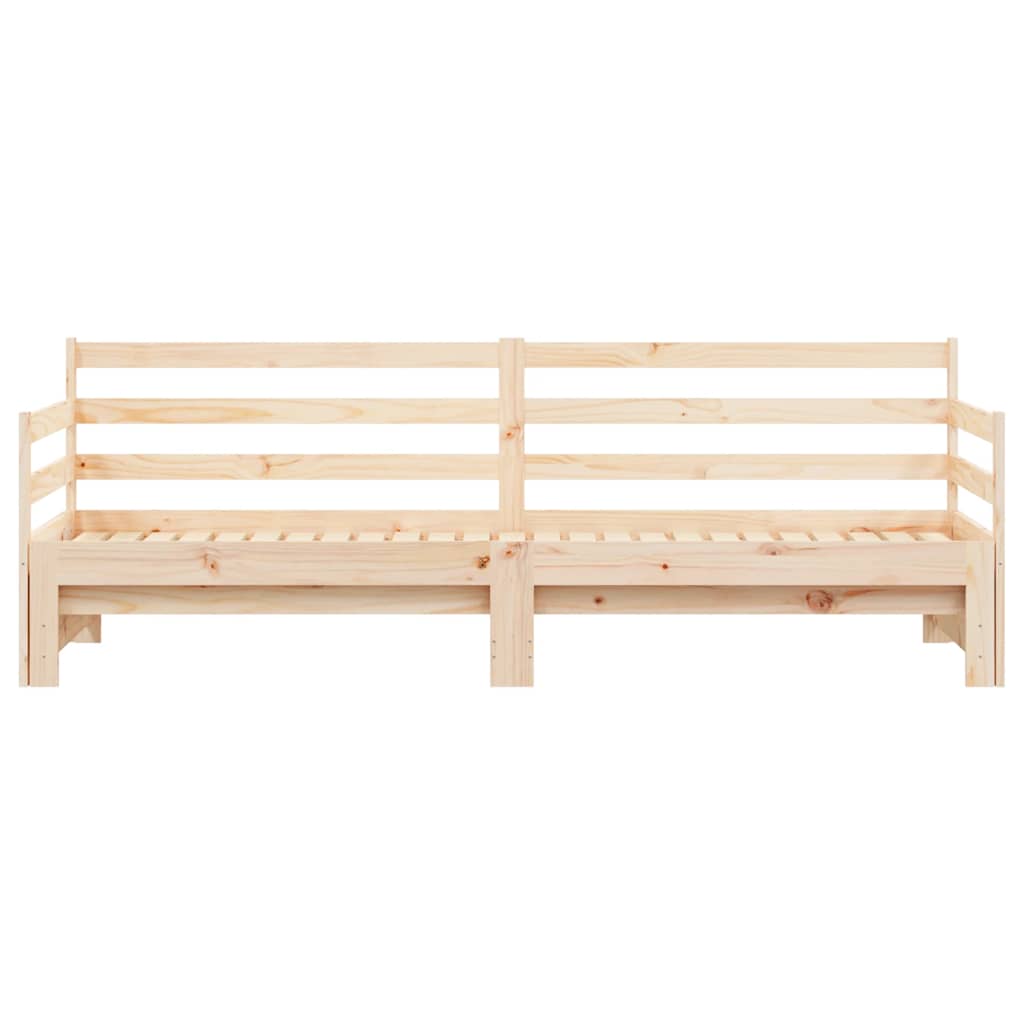 Slaapbank met onderschuifbed 90x190 cm massief grenenhout is nu te koop bij PeponiXL, paradijselijk wonen!