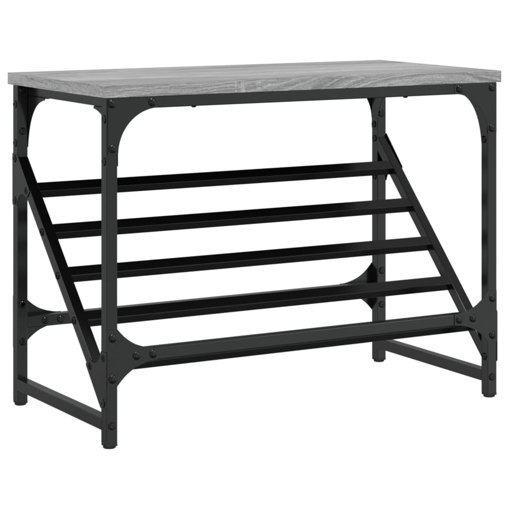 Schoenenrek 60x30x45 cm bewerkt hout grijs sonoma is nu te koop bij PeponiXL, paradijselijk wonen!