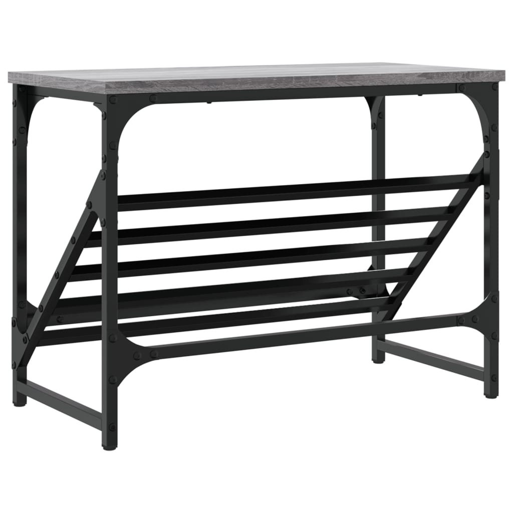 Schoenenrek 60x30x45 cm bewerkt hout grijs sonoma is nu te koop bij PeponiXL, paradijselijk wonen!