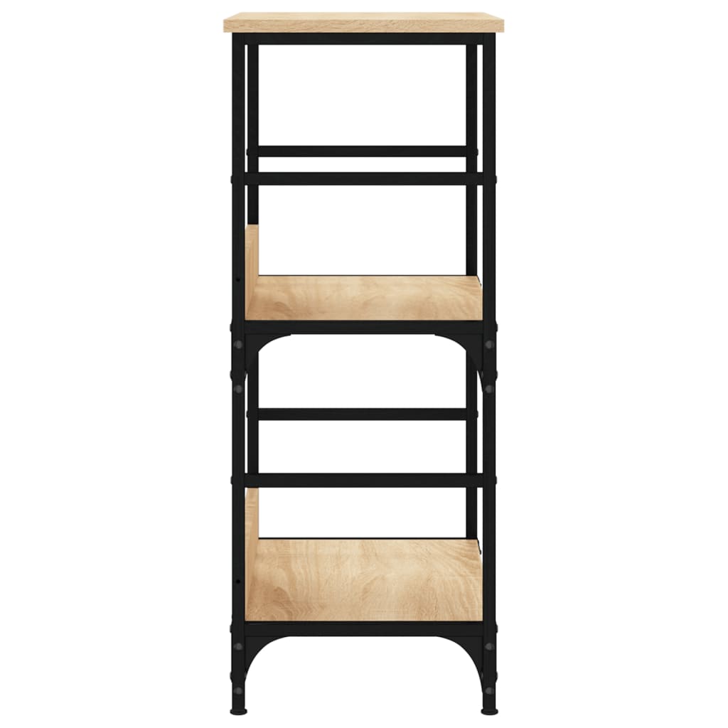 Boekenrek 50x33x82 cm bewerkt hout sonoma eikenkleurig is nu te koop bij PeponiXL, paradijselijk wonen!