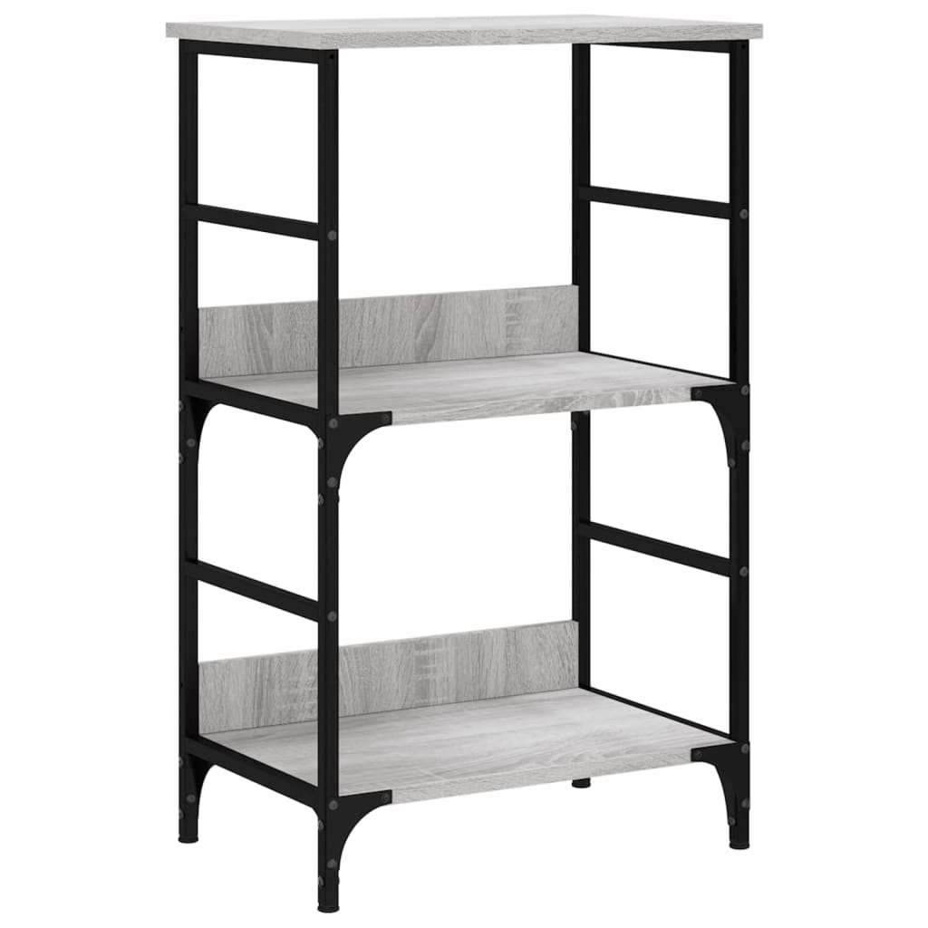 Boekenrek 50x33x82 cm bewerkt hout grijs sonoma eikenkleurig is nu te koop bij PeponiXL, paradijselijk wonen!