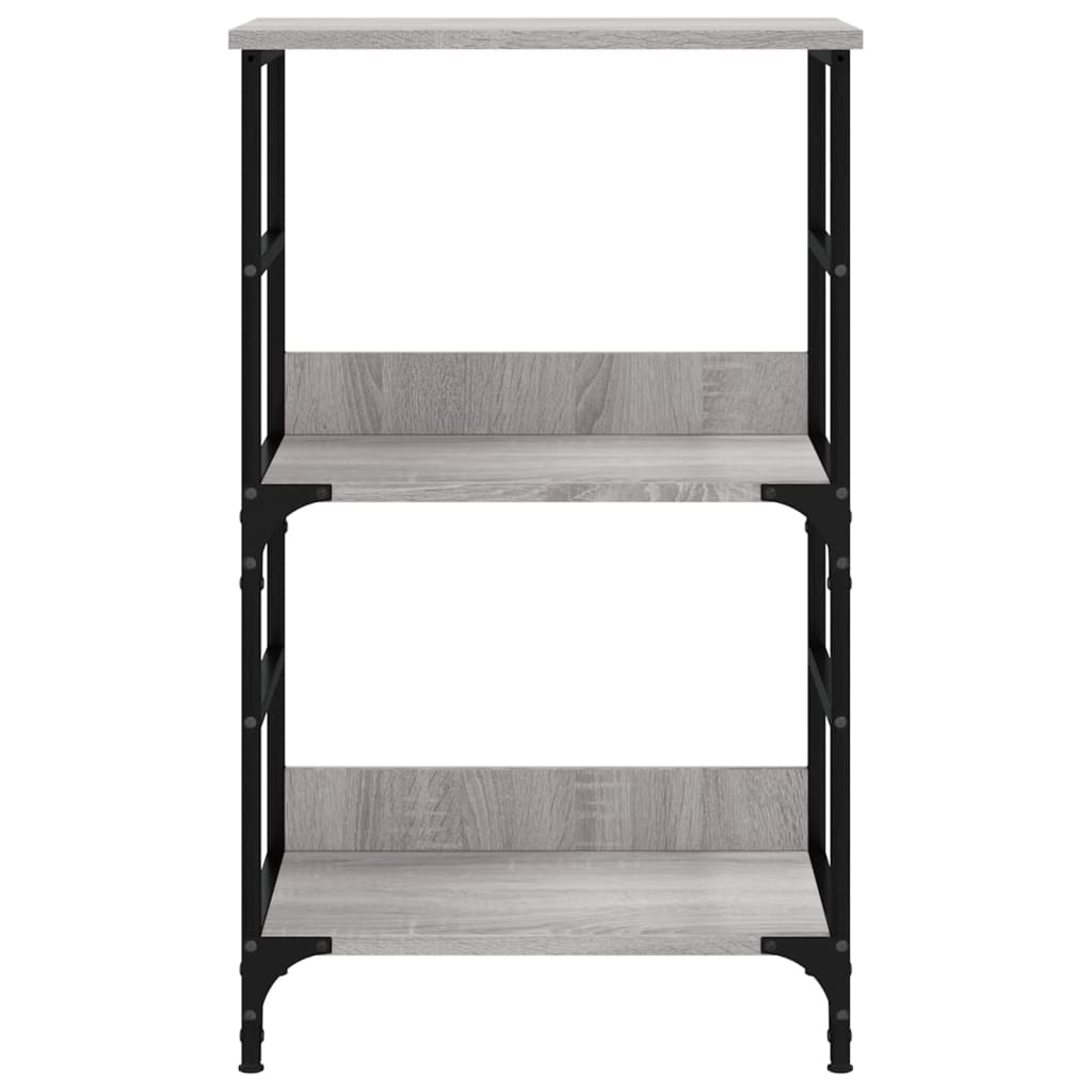 Boekenrek 50x33x82 cm bewerkt hout grijs sonoma eikenkleurig is nu te koop bij PeponiXL, paradijselijk wonen!
