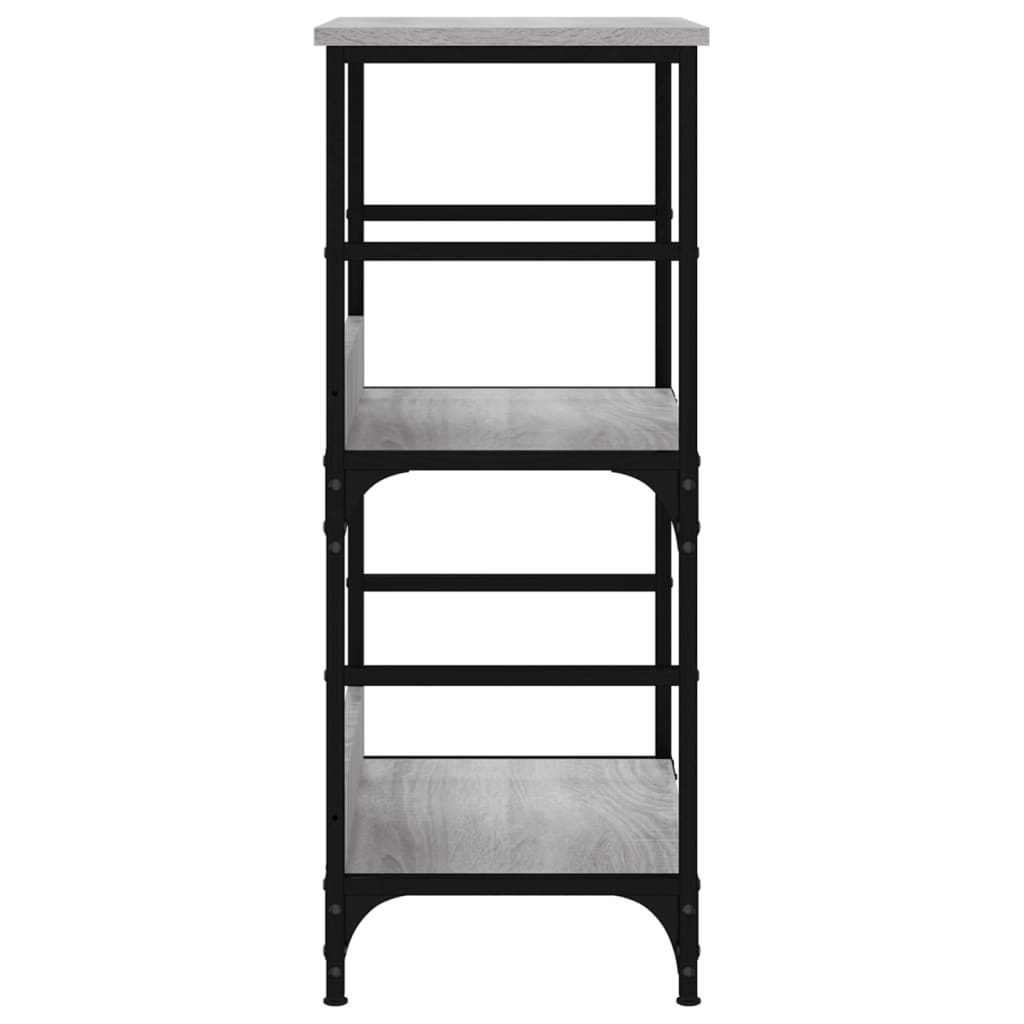 Boekenrek 50x33x82 cm bewerkt hout grijs sonoma eikenkleurig is nu te koop bij PeponiXL, paradijselijk wonen!