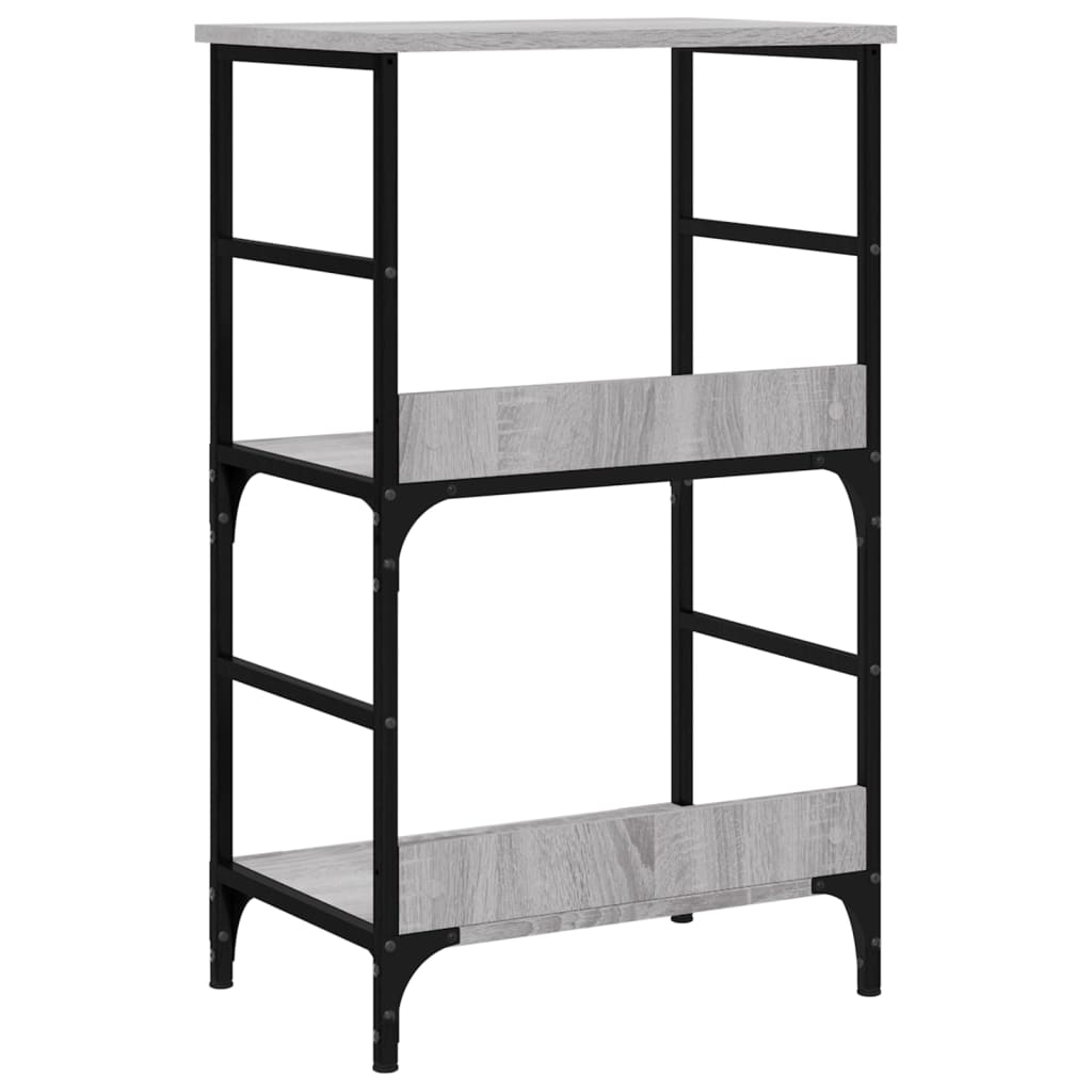 Boekenrek 50x33x82 cm bewerkt hout grijs sonoma eikenkleurig is nu te koop bij PeponiXL, paradijselijk wonen!