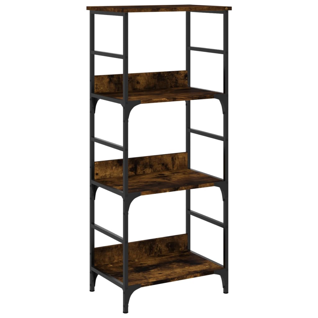 Boekenrek 50x33x117,5 cm bewerkt hout gerookt eikenkleurig is nu te koop bij PeponiXL, paradijselijk wonen!