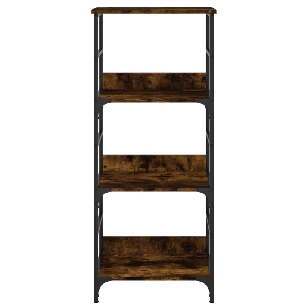 Boekenrek 50x33x117,5 cm bewerkt hout gerookt eikenkleurig is nu te koop bij PeponiXL, paradijselijk wonen!