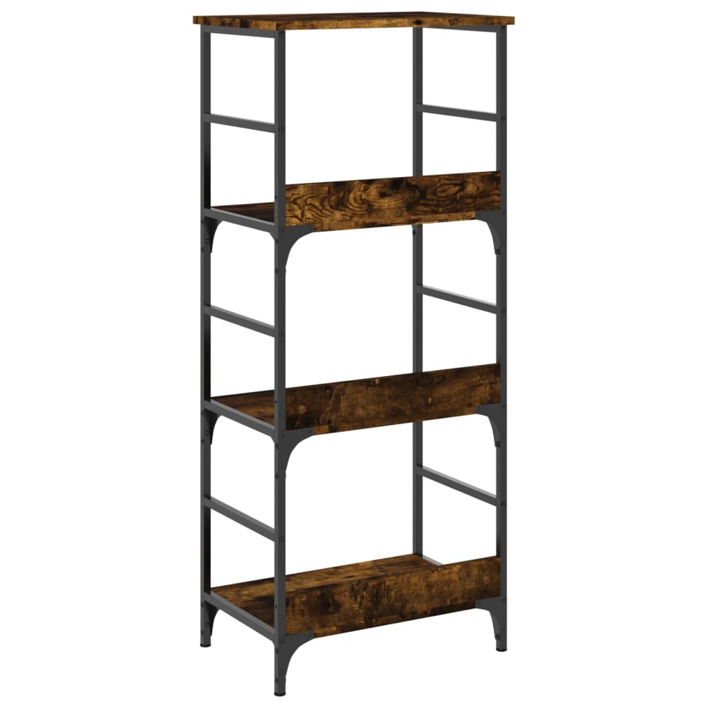 Boekenrek 50x33x117,5 cm bewerkt hout gerookt eikenkleurig is nu te koop bij PeponiXL, paradijselijk wonen!