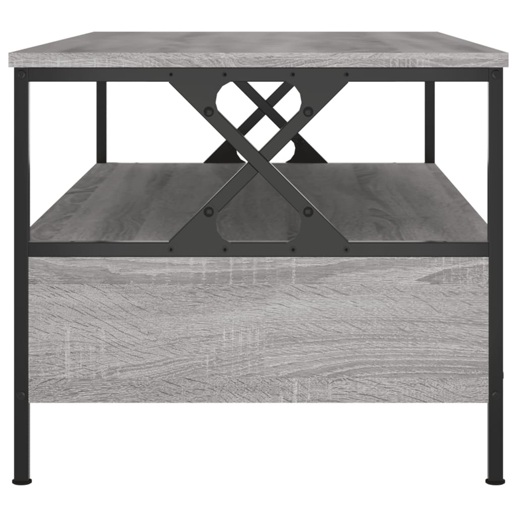 Salontafel 100x51x45 cm bewerkt hout grijs sonoma eiken is nu te koop bij PeponiXL, paradijselijk wonen!