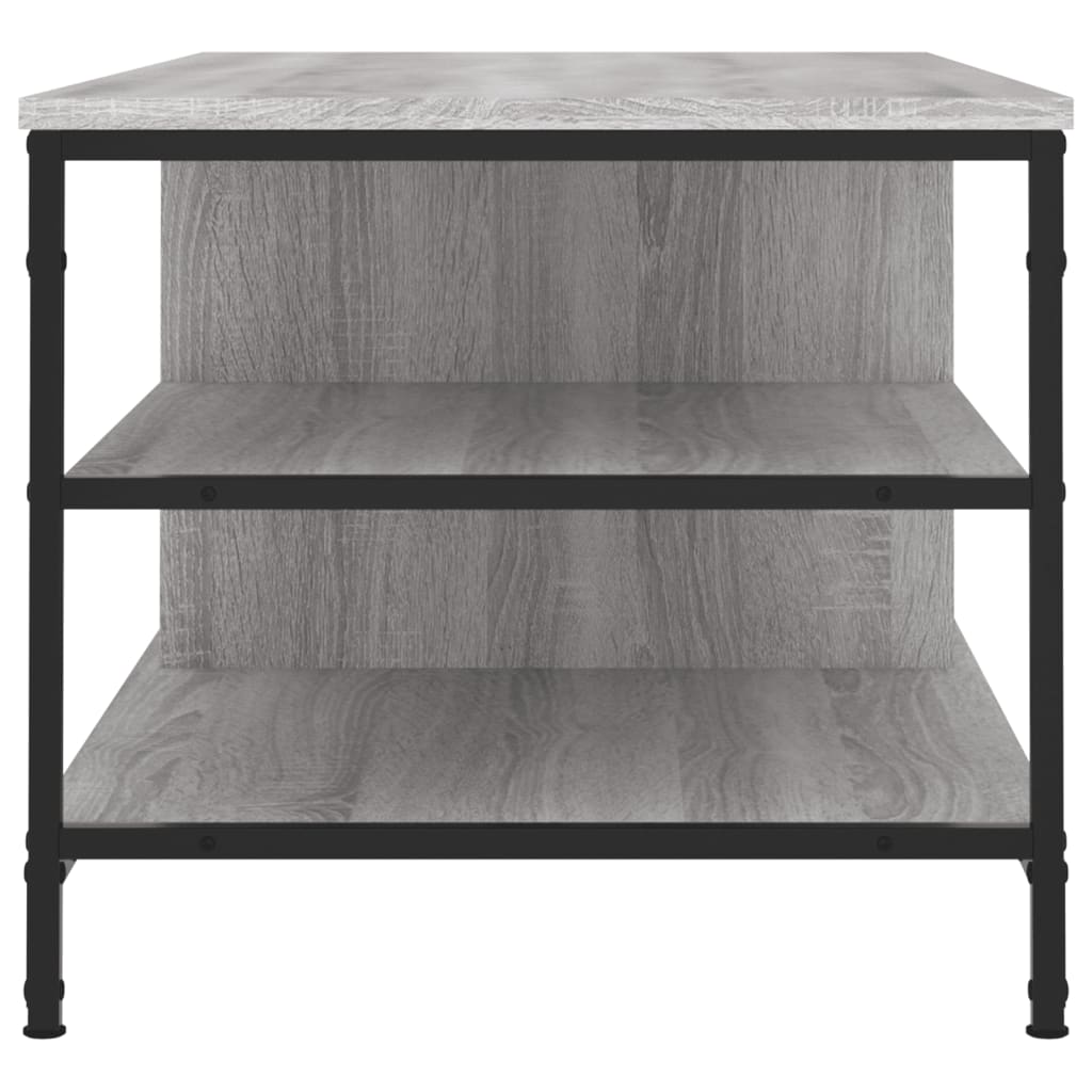 Salontafel 100x50x45 cm bewerkt hout grijs sonoma is nu te koop bij PeponiXL, paradijselijk wonen!