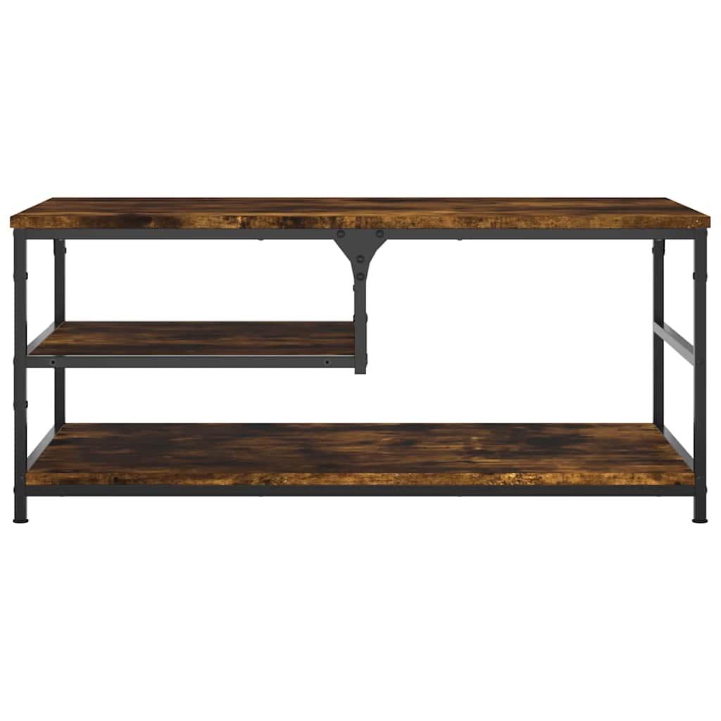 Salontafel 90x49x40 cm bewerkt hout gerookt eikenkleurig