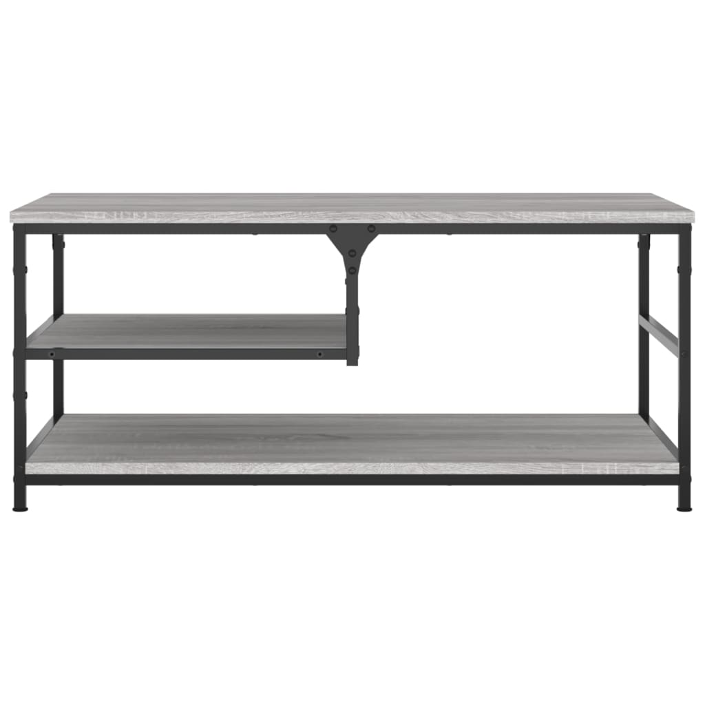 Salontafel 90x49x40 cm bewerkt hout grijs sonoma eikenkleurig