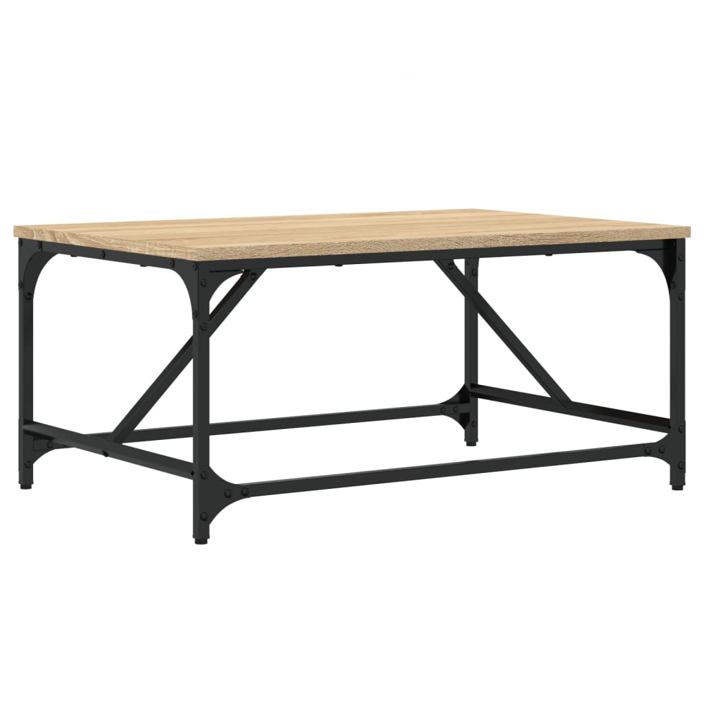 Salontafel 75x50x35 cm bewerkt hout sonoma eikenkleurig is nu te koop bij PeponiXL, paradijselijk wonen!