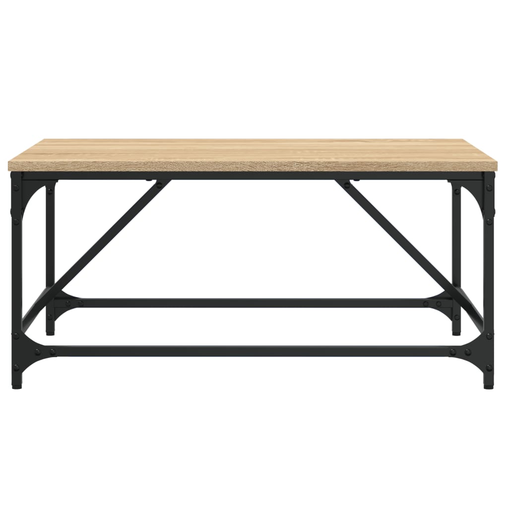 Salontafel 75x50x35 cm bewerkt hout sonoma eikenkleurig is nu te koop bij PeponiXL, paradijselijk wonen!