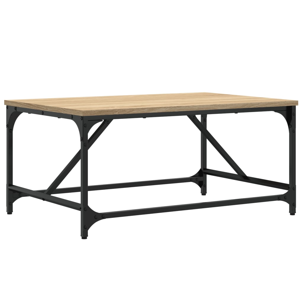 Salontafel 75x50x35 cm bewerkt hout sonoma eikenkleurig is nu te koop bij PeponiXL, paradijselijk wonen!