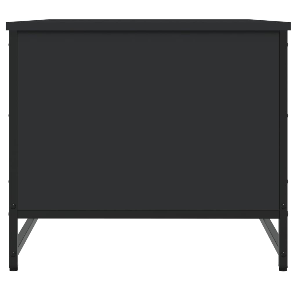 Salontafel 85,5x51x45 cm bewerkt hout zwart is nu te koop bij PeponiXL, paradijselijk wonen!