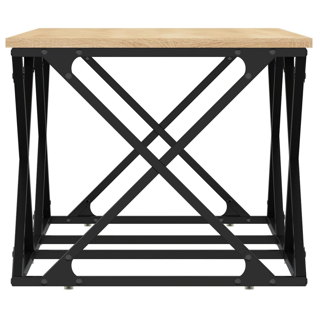 Salontafel 100x49x40 cm bewerkt hout sonoma eikenkleurig is nu te koop bij PeponiXL, paradijselijk wonen!