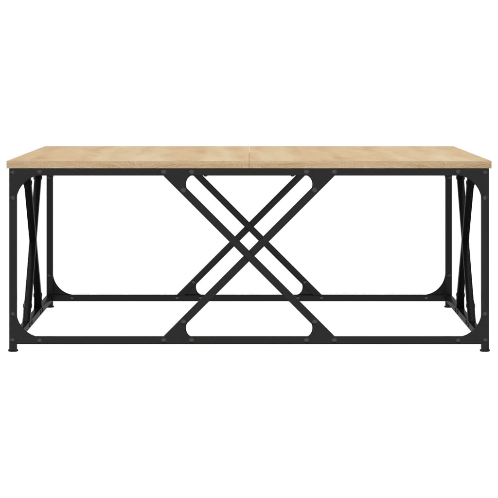 Salontafel 100x100x40 cm bewerkt hout sonoma eikenkleurig is nu te koop bij PeponiXL, paradijselijk wonen!